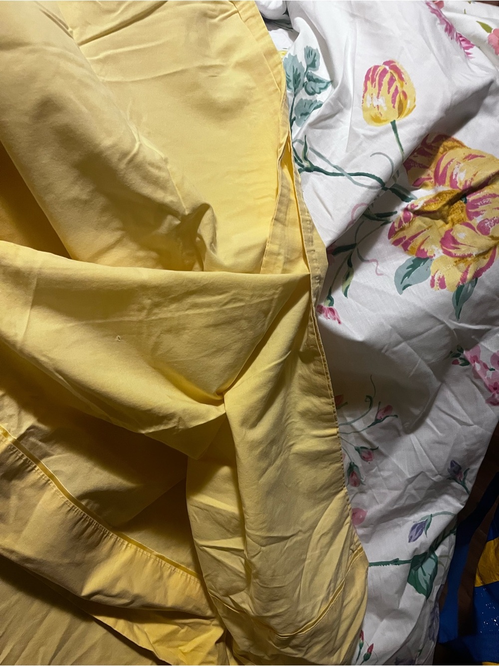 Vintage Martex Yellow Twin size Flat sheet- Flaw